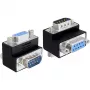 Delock Adaptador D-Sub 9 pinos macho para fêmea 270° angular preto 65265