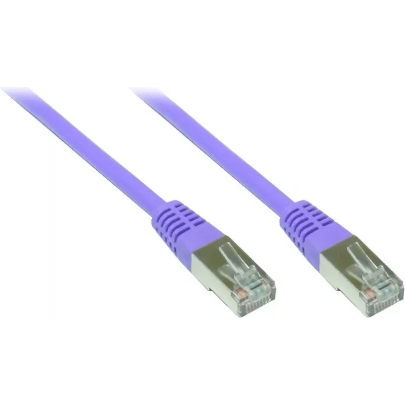 GoodConnections Alcasa Cabo de rede Cat5e SF/UTP RJ45 0,3 m, violeta 855V-003