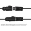 GoodConnections IC01-20P302 S1 Power conector industrial fêmea de 3 pinos, com bloqueio por clique, terminais de soldar, M20