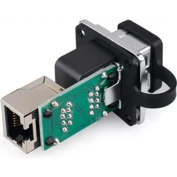 GoodConnections Alcasa IC06-R302 Acoplador RJ45 industrial, IP65/IP67, cinzento, caixa de zinco, -40 a 80°C