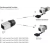 GoodConnections Alcasa IC06-R302 Acoplador RJ45 industrial, IP65/IP67, cinzento, caixa de zinco, -40 a 80°C
