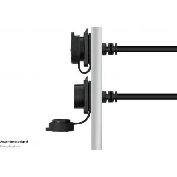 GoodConnections S1 Cabo USB-C industrial, USB 3.2 Gen 2, 10 Gbps, encastrar M16, IP65/67, 1 m, preto (IC01-16U3102-010)