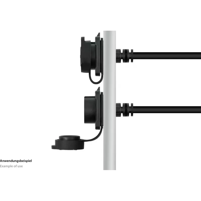 GoodConnections IC01-16U3102-010 S1 cabo USB-C industrial, USB 3.2 Gen 2, ficha para tomada de painel, M16, IP65/67, 1 m