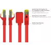 GoodConnections 8070VR-100R Cat.7 S/FTP RJ45 extensão de cabo patch, PiMF, livre de halogéneos, 600 MHz, OFC, proteção de patilha RNS, 10 m, vermelho