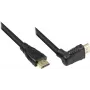 Good Connections Cabo HDMI de alta velocidade com Ethernet, ficha angular para cima, banhado a ouro, 1 m, preto 4510-GWO010