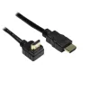 Good Connections Cabo HDMI de alta velocidade com Ethernet, ficha angular para cima, banhado a ouro, 1 m, preto 4510-GWO010