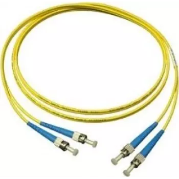 GoodConnections LW-905ST Cabo de fibra ótica patch monomodo duplex ST/ST, 9/125 µm OS2, 5 m, amarelo