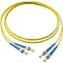 GoodConnections LW-905ST Cabo de fibra ótica patch monomodo duplex ST/ST, 9/125 µm OS2, 5 m, amarelo