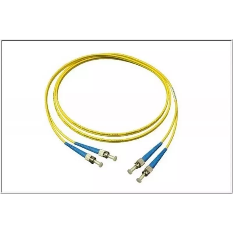 GoodConnections LW-905ST Cabo de fibra ótica patch monomodo duplex ST/ST, 9/125 µm OS2, 5 m, amarelo