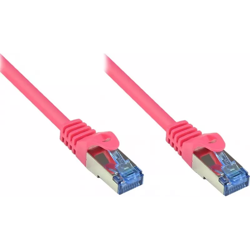 GoodConnections RNS® Cabo de rede Cat. 6A S/FTP com proteção da patilha, isento de halogéneos, magenta, 20m (8060-H200M)