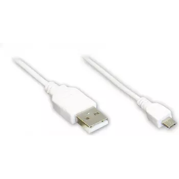 GoodConnections Alcasa Cabo USB 2.0, USB-A para Micro-USB B, 3 m, branco 2510-MB03W