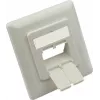 GoodConnections Módulo central 50x50mm com moldura 80x80mm para tomadas de rede, branco sinal RAL9003 (GC-N0155)