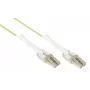 GoodConnections OM5 Cabo de fibra ótica patch LC/LC duplex Uniboot, 5m, LSZH, verde-limão LW-U815LC5