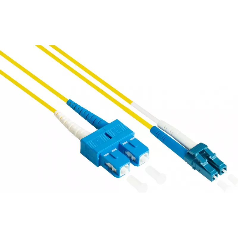 GoodConnections LW-930LS OS2 Cabo patch de fibra ótica monomodo duplex, LC/SC, 9/125, 30 m