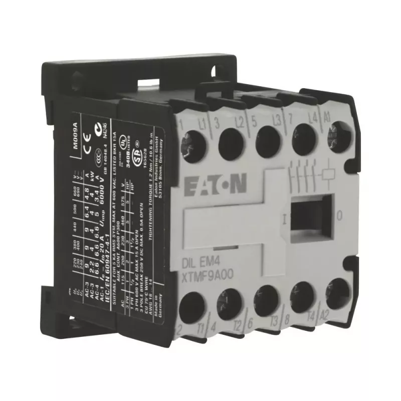 Eaton DILEM4-G (24 V DC) contactor, IP20, 45 x 52 x 58 mm, preto/branco 012701
