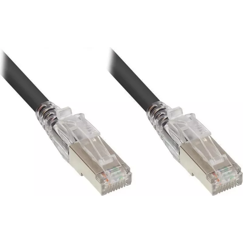 Good Connections Cabo de rede Cat.6A S/FTP LSZH com proteção da patilha RNS, preto, 3m 8060-HV030S