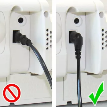 Good Connections cabo de alimentação Euro, ficha Euro para conector fêmea IEC C7, 90° em ambas as extremidades, branco, 0,75 m (1550-ZW007W)