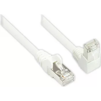 Good Connections 806W-003W cabo de rede Cat.6 S/FTP PiMF, 250 MHz, RJ45, 90° para baixo, branco, 0,25 m
