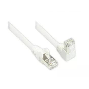 Good Connections 806W-003W cabo de rede Cat.6 S/FTP PiMF, 250 MHz, RJ45, 90° para baixo, branco, 0,25 m