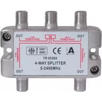 GoodConnections distribuidor SAT com conectores F, 4 vias, 5-2250 MHz