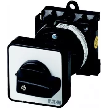 Eaton T0-1-15401/Z interruptor de came 1 polo, 20A, 690V, IP65, montagem em painel, preto/prateado 048346