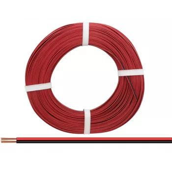 Donau Elektronik 218-50 fio flexível 2 x 0,14 mm² vermelho/preto 50 m