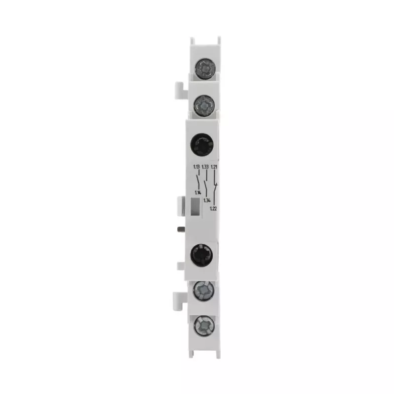 Bloco de contactos auxiliares Eaton NHI21-PKZ0, 2NO+1NC, montagem lateral, terminais de parafuso, branco 072894