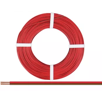 Donau Elektronik 218-08-25 fio flexível 2 x 0,14 mm² vermelho, castanho 25 m