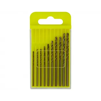 Donau Elektronik HSS-CO-225 conjunto de brocas helicoidais HSS-cobalto para metal, 10 peças, 1,3–2,5 mm, DIN 338, haste cilíndrica