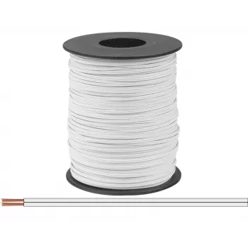 Donau Elektronik 114-55-100 fio flexível 2 x 0,08 mm² branco 100 m