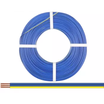 Donau Elektronik 318-223-25 fio flexível 3 x 0,14 mm² azul, azul, amarelo 25 m