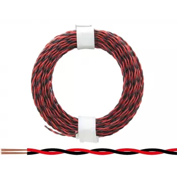 Donau Elektronik 210-10 fio flexível 2 x 0,04 mm² vermelho/preto 10 m