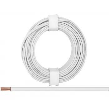 Donau Elektronik 218-55 fio flexível 2 x 0,14 mm² branco 5 m