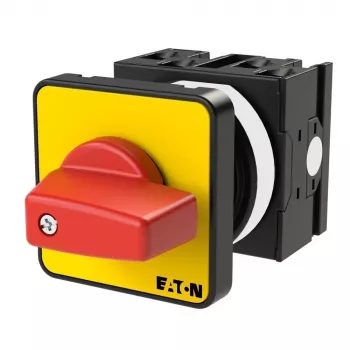Interruptor de came Eaton T0-2-1/E-RT de 3 polos 20 A, IP65, vermelho/amarelo 011082