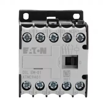 Contator auxiliar Eaton DILEM-01 3NO 24V AC 50Hz 9A 4kW IP20 010086