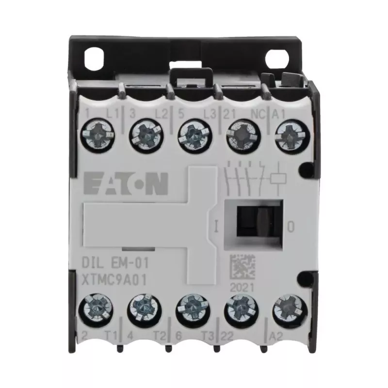 Contator auxiliar Eaton DILEM-01 3NO 24V AC 50Hz 9A 4kW IP20 010086