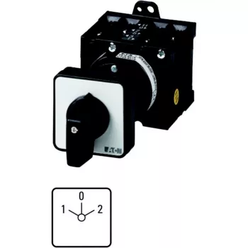 Eaton T3-3-8401/Z interruptor de cames tripolar, 32 A, 690 V AC, IP65, preto/prateado 035739