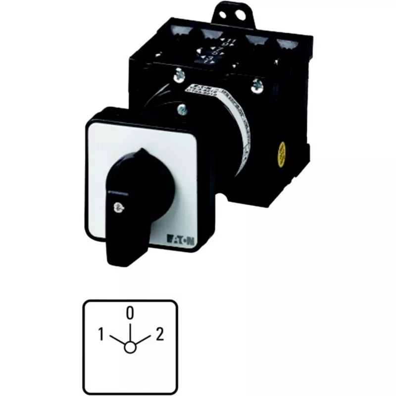 Eaton T3-3-8401/Z interruptor de cames tripolar, 32 A, 690 V AC, IP65, preto/prateado 035739