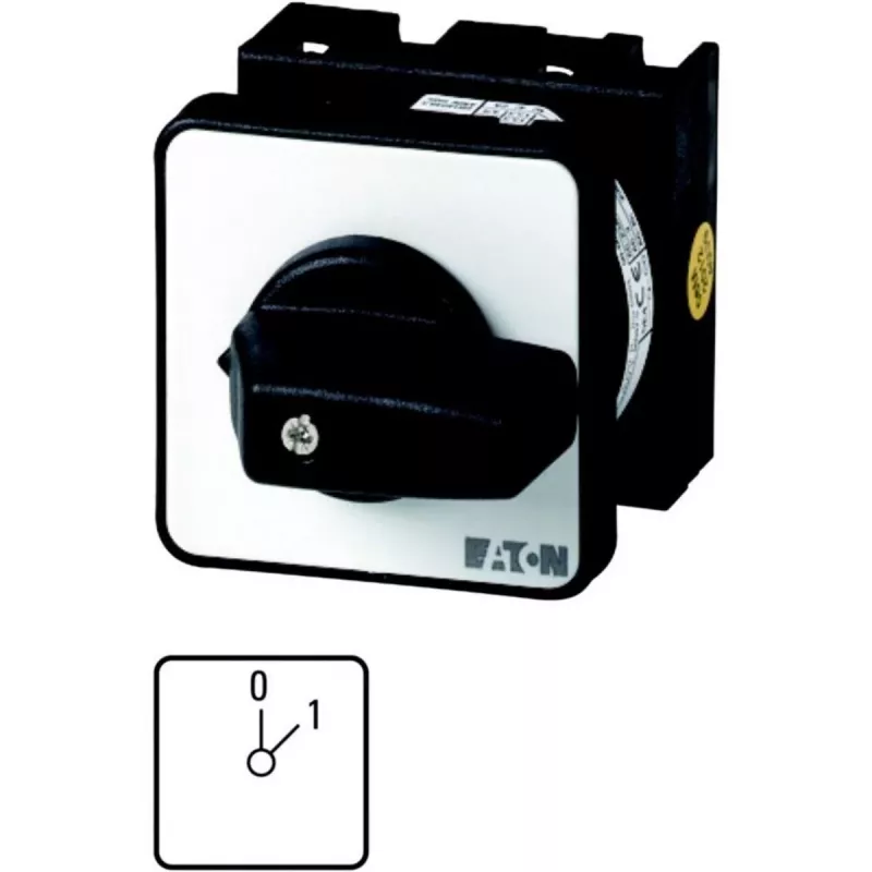 Eaton T0-1-15401/E interruptor de alavanca, unipolar, preto/metálico 038854