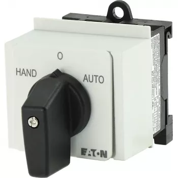 Interruptor principal Eaton T0-1-15431/IVS 1 polo, 20 A, IP65, manípulo rotativo, preto/branco 026991