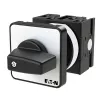 Interruptor de came ON/OFF Eaton T0-2-15432/E 2 polos, 20 A, 690 V AC, atuador preto, painel frontal branco, IP65 034110