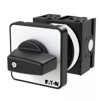Interruptor de came ON/OFF Eaton T0-2-15432/E 2 polos, 20 A, 690 V AC, atuador preto, painel frontal branco, IP65 034110