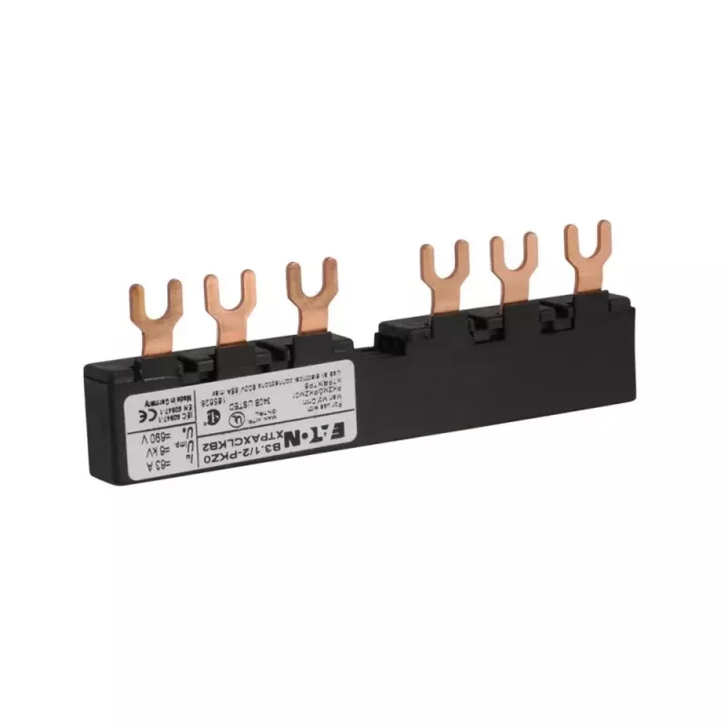 Adaptador de barramento trifásico EATON B3.1/2-PKZ0 para disjuntor de proteção de motor PKZ0, 63 A, 690 V AC, 3 polos, IP20 (044945)
