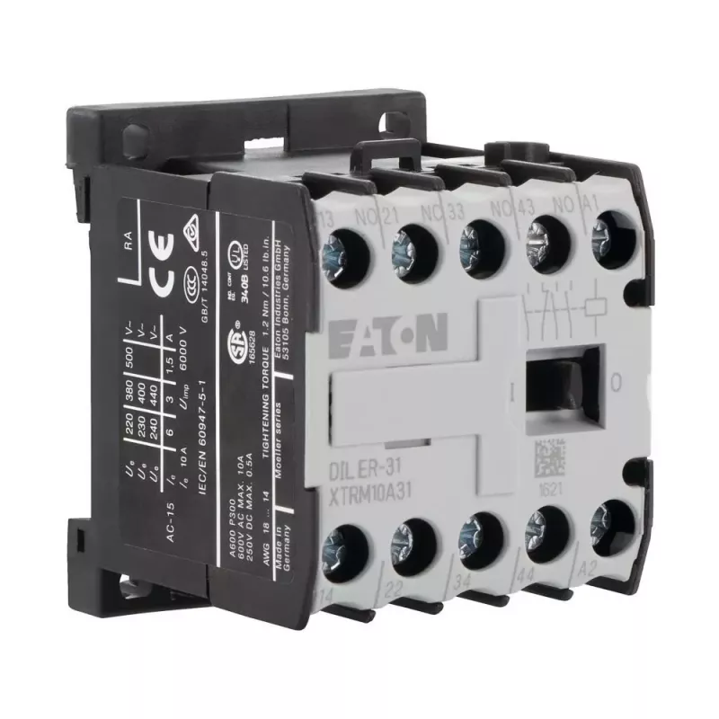 Contator auxiliar Eaton DILER-31 3NO+1NC 230V AC 50Hz / 240V AC 60Hz 051768
