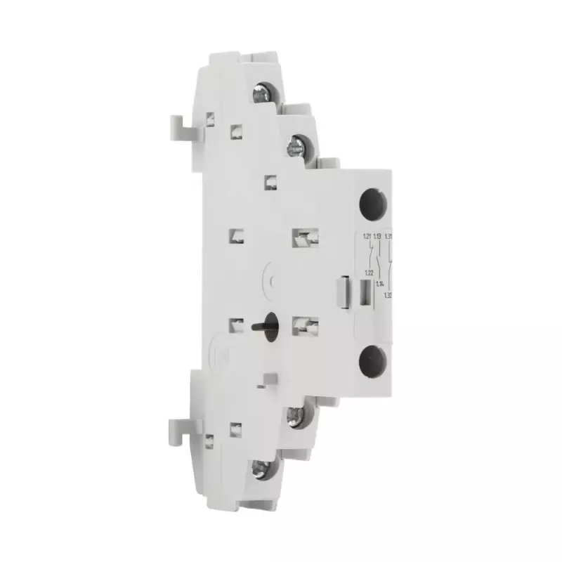 Bloco de contactos auxiliares Eaton NHI12-PKZ0, 1NO+2NC, montagem lateral para PKZ0/PKE, branco 072895