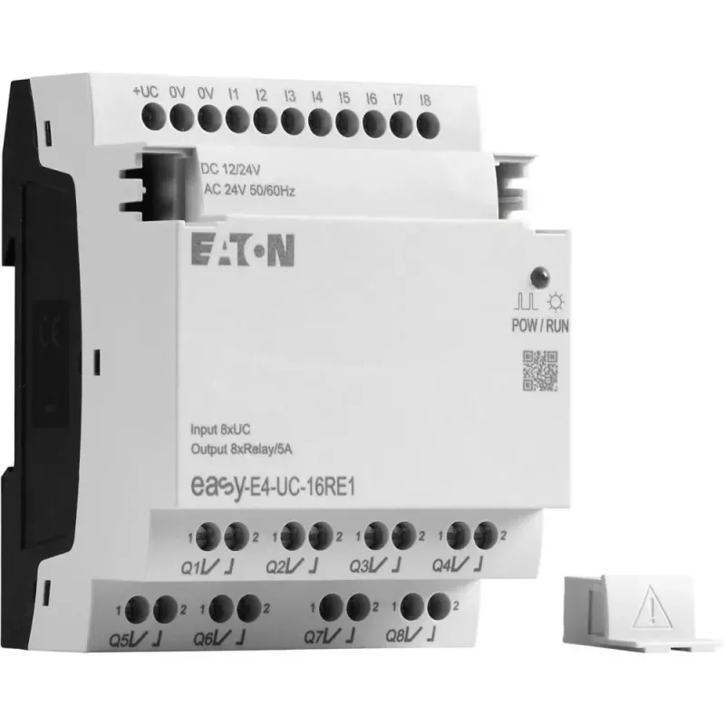 Eaton EASY-E4-UC-16RE1 Relé de controlo easyE4, 8 DI, 4 AI, 8 saídas de relé, Ethernet, LCD, calha DIN