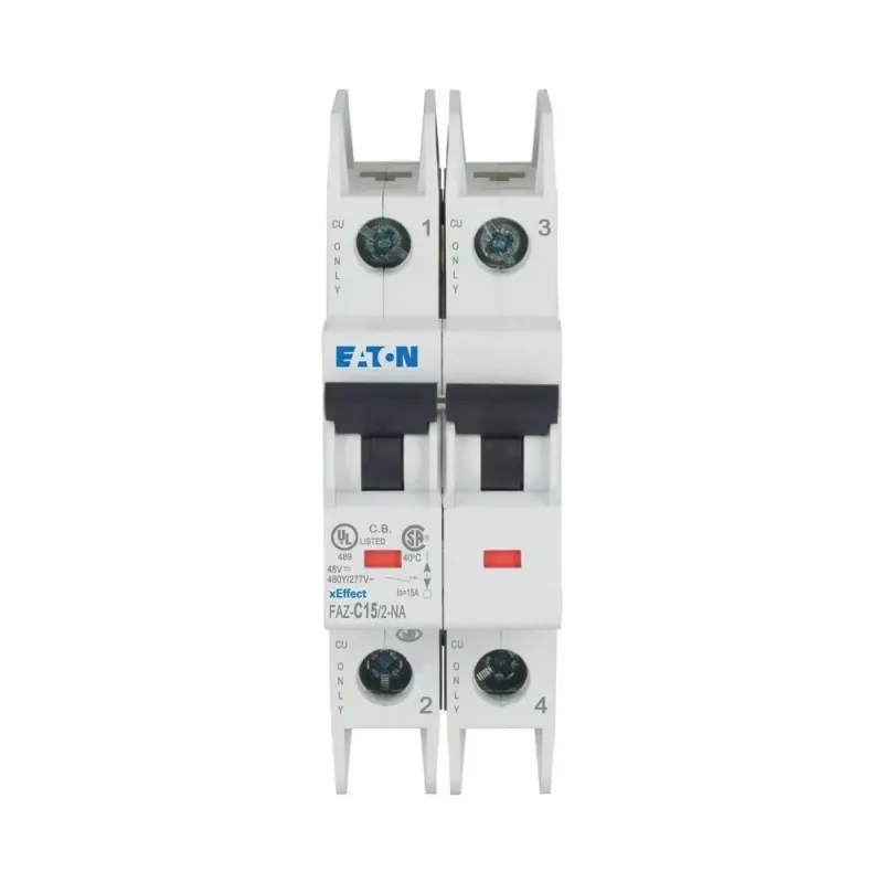Eaton FAZ-C15/2-NA Disjuntor magnetotérmico de 15 A 2 polos com característica C (MCB) 102169