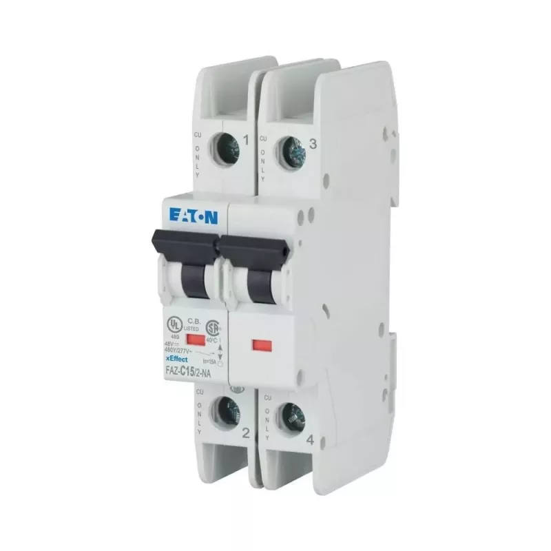 Eaton FAZ-C15/2-NA Disjuntor magnetotérmico de 15 A 2 polos com característica C (MCB) 102169