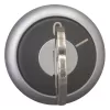 Eaton M22-WRS-MS20 Acionador de comutador rotativo com chave, 2 posições, retenção, chave MS20, anel frontal metálico titânio, preto 111779