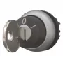 Eaton M22-WS-MS2 Acionador de comutador rotativo com chave, 2 posições, retenção, preto/prateado 111790